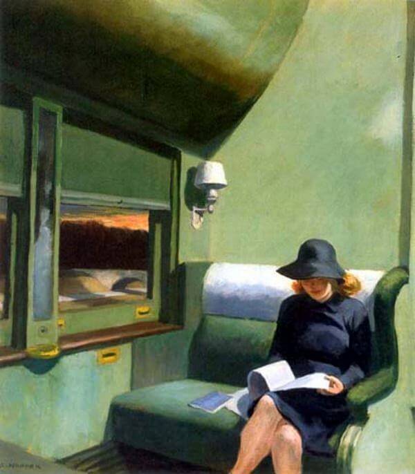 Compartment C Car by Edward Hopper (1938)