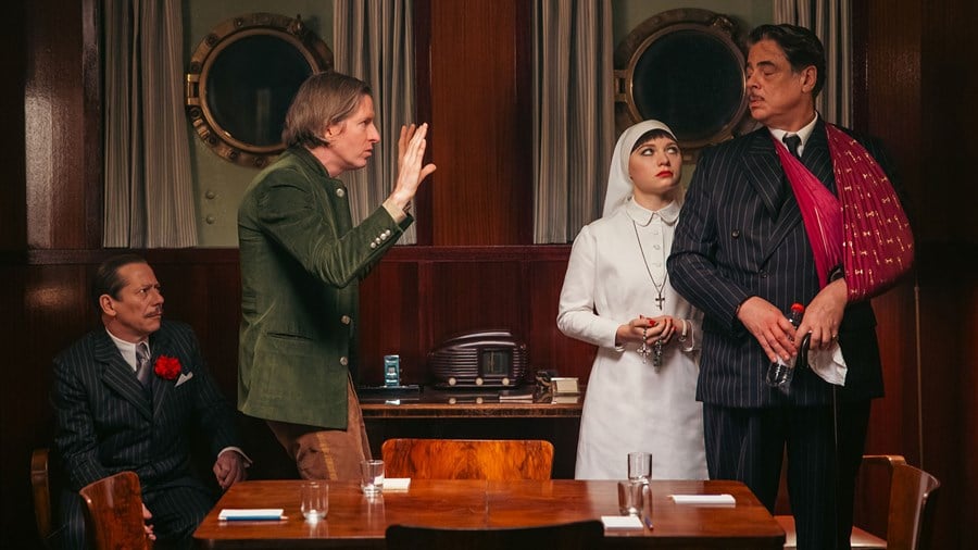 With Wes Anderson on set