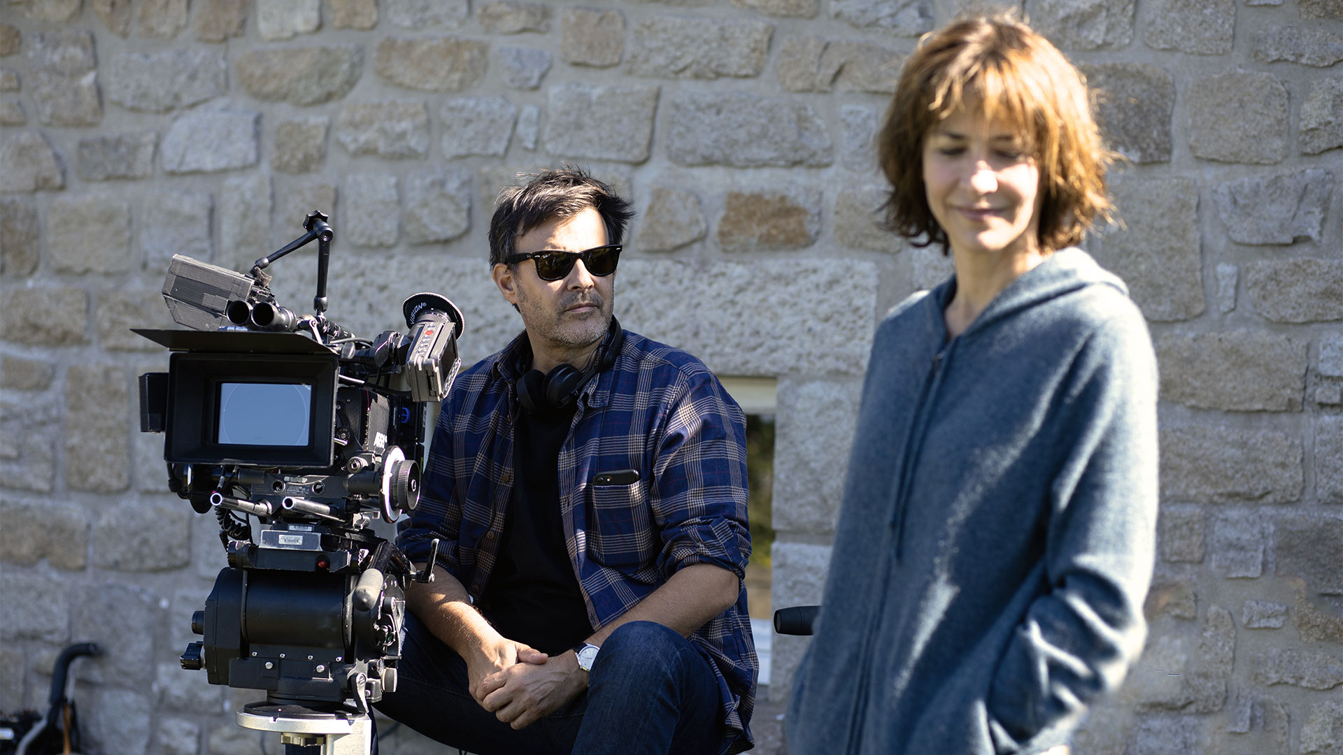 Ozon and Marceau on the set of Everything Went Fine