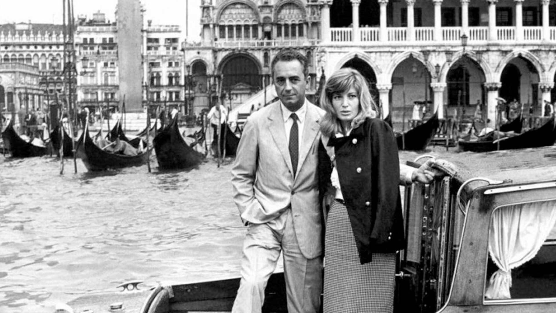 Monica Vitti and Michelangelo Antonioni at Venice Film Festival, 1962 (Credit: Archivio Cameraphoto)