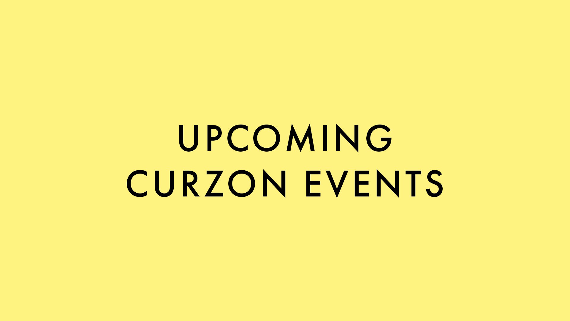 What's On At Curzon?